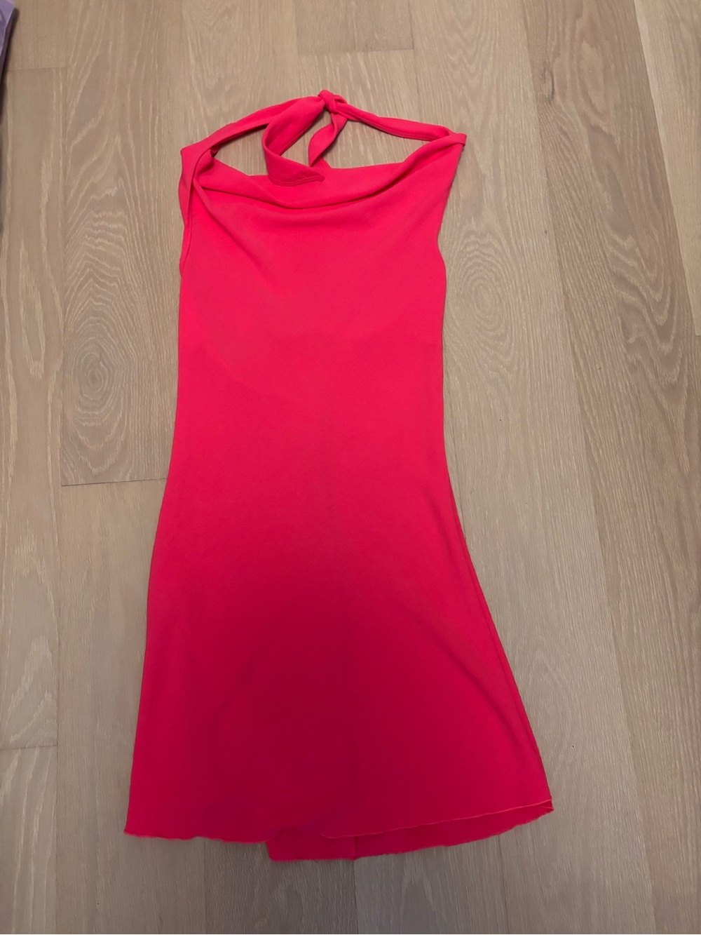Jessica Simpson Vibrant Hot Pink Halter Dress
